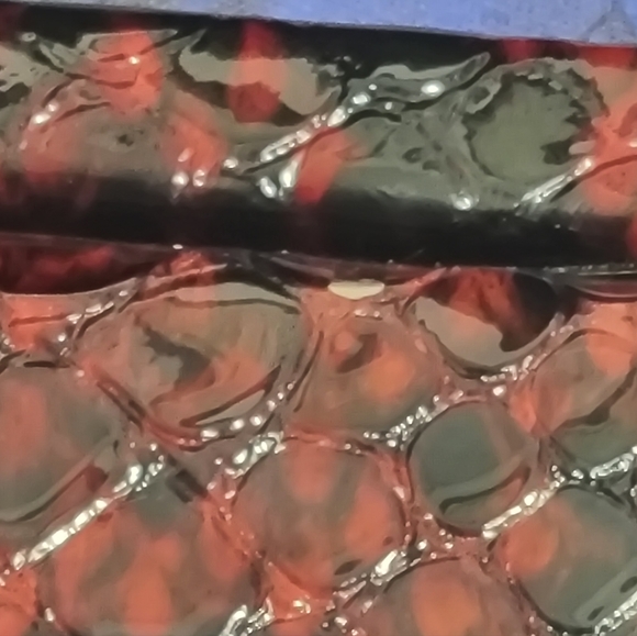 Authentic Danier Red Wine Snake Clutch / Purse - Picture 3 of 16